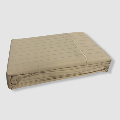 $300 Sferra Beige Full Marcus Collection 400-Thread Count Striped Bed Sheet Set