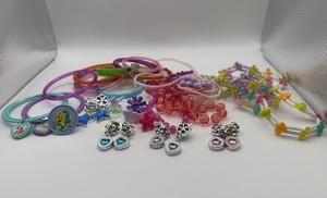 Vintage 90s Girls Dress Up Jewelry Lot Bracelets Earrings Disney
