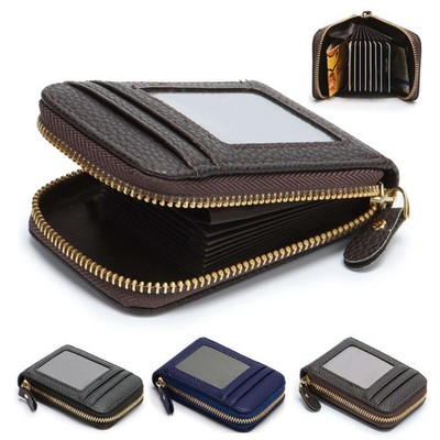 1-2Pack Mens RFID Blocking Leather Wallet Credit Card ID Holder Zipper Purse USA