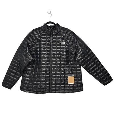 The North Face Womens Plus ThermoBall Eco Jacket Black Puffer 3X Ripstop NEW