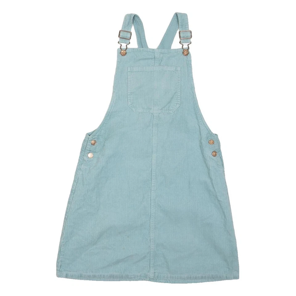 M&S Filles Bleu Coton Mélange Salopette Coupe Décontracté Jean Taille 13-14Y W16 - Photo 1/4