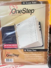 Onestep 3603138 Numbered Index Dividers System 1-15 Tabs Cardinal Brand61513 K21