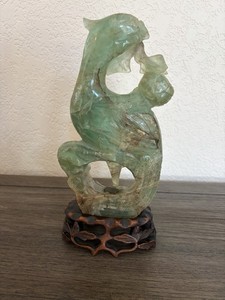 Chinese Dragons Sculpture Jade Statue
