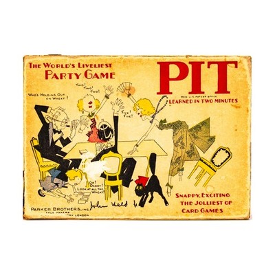 Parker Bros Boardgame Pit (1919 John Held Jr. Ed) Box Fair/VG