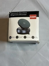 K009 Car Phone Holder Vacuum Suction Magnetic Bracket White NIB