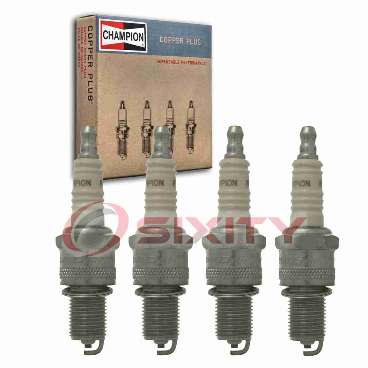 4 pc Champion Copper Plus Spark Plugs for 1965-1967 Sunbeam Imp 0.9L L4 yx