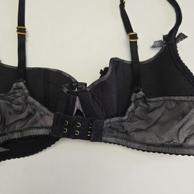 Agent Provocateur Bra Size 34C Black Lace Mesh Bow Detail Sexy Womens Balconette