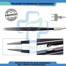 Tebbetts Hand-Activated Monopolar Insulated Forceps 10″ Serrated Jaws w/ Cord