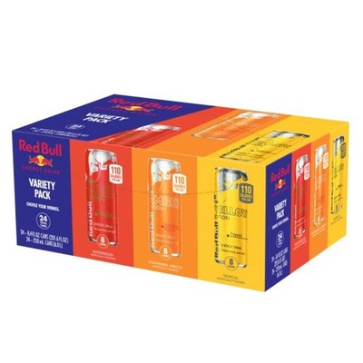 Red Bull Energy Drink Variety Pack, Red Edition, Amber Edition and Yellow Edi...