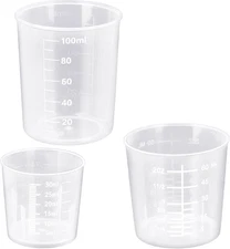 3 Pack Measuring Cup Set, Includes 1 Oz (30 Ml), 2 Oz (60 Ml) and 3.4 Oz (100 Ml