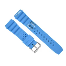 22MM N.D. LIMITS WATCH STRAP EXTREMA SPORT RUBBER DIVER FOR CITIZEN SEIKO L/BLUE