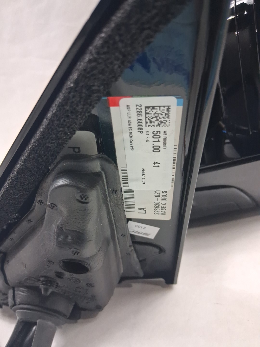 GENUINE LAMBORGHINI Urus RH Side View Mirror With BSD & Top Camera 4ML857410CY9B