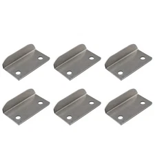 6PCS Strike Plate, 1.5x0.55x0.35, Metal Right Angle, Drawer Lock, Cabinet