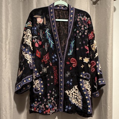 Johnny Was Elletra Reversible Kimono   Gorgeous Boho Statement Pie