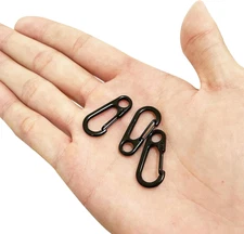 18PCS Mini Carabiner Clips Tiny Spring Snap Hook Keychains, Multi-Purpose All...