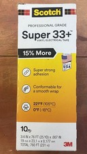 3M Scotch Vinyl Electrical Tape Super33 Plus 3/4"  76 Pack Of 10