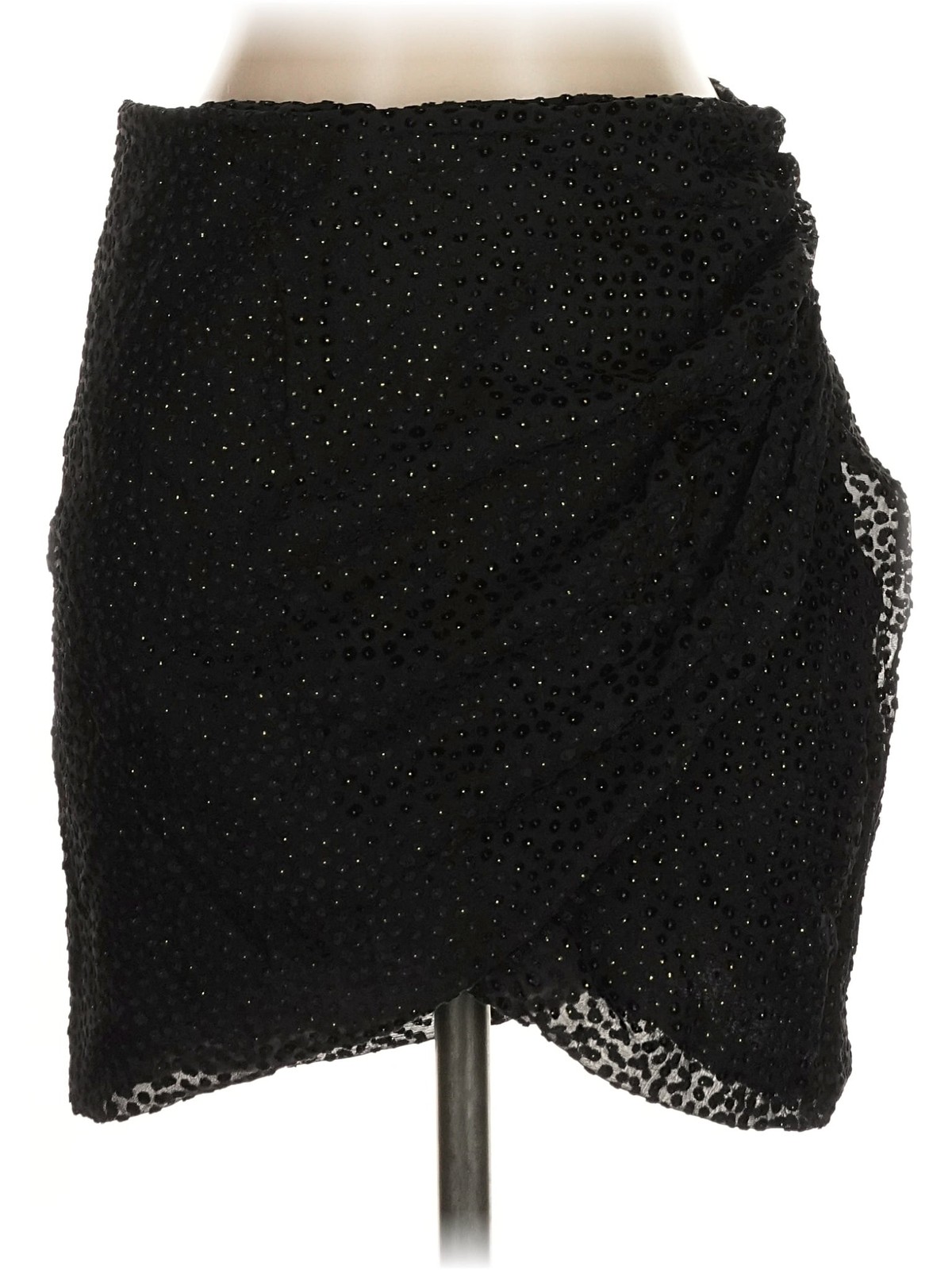 Mango Women Black Casual Skirt XS