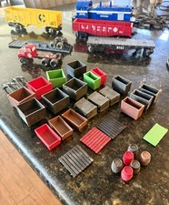 Lot 86 pieces Train parts, tracks, Lionel Type 1033 90-watt transformers more