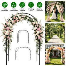 Metal Adjustable Garden Arch DIY Outdoor Trellis Climbing Plant Trellis Wedding