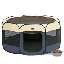 50.4in Portable Indoor PopUp Dog Playpen for Small Dogs and Puppies, Waterproof