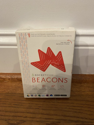 Rocketbook A4RCFR Beacons Smart Stickers For Whiteboards, 2.5'' Triangles New