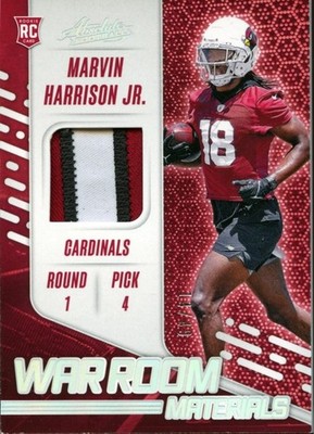 Marvin Harrison Jr. 2024 Absolute 3 Color Patch RC Arizona Cardinals 14/49