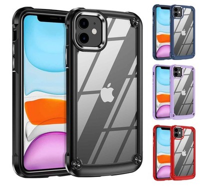 For Apple iPhone 11 - Crystal Clear ShockProof Impact Armor Cover Case