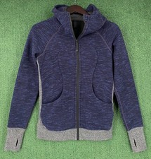 Lululemon Scuba 2 Tone Heathered Marled Black Purple Grape/Grey Jacket Women  s 4