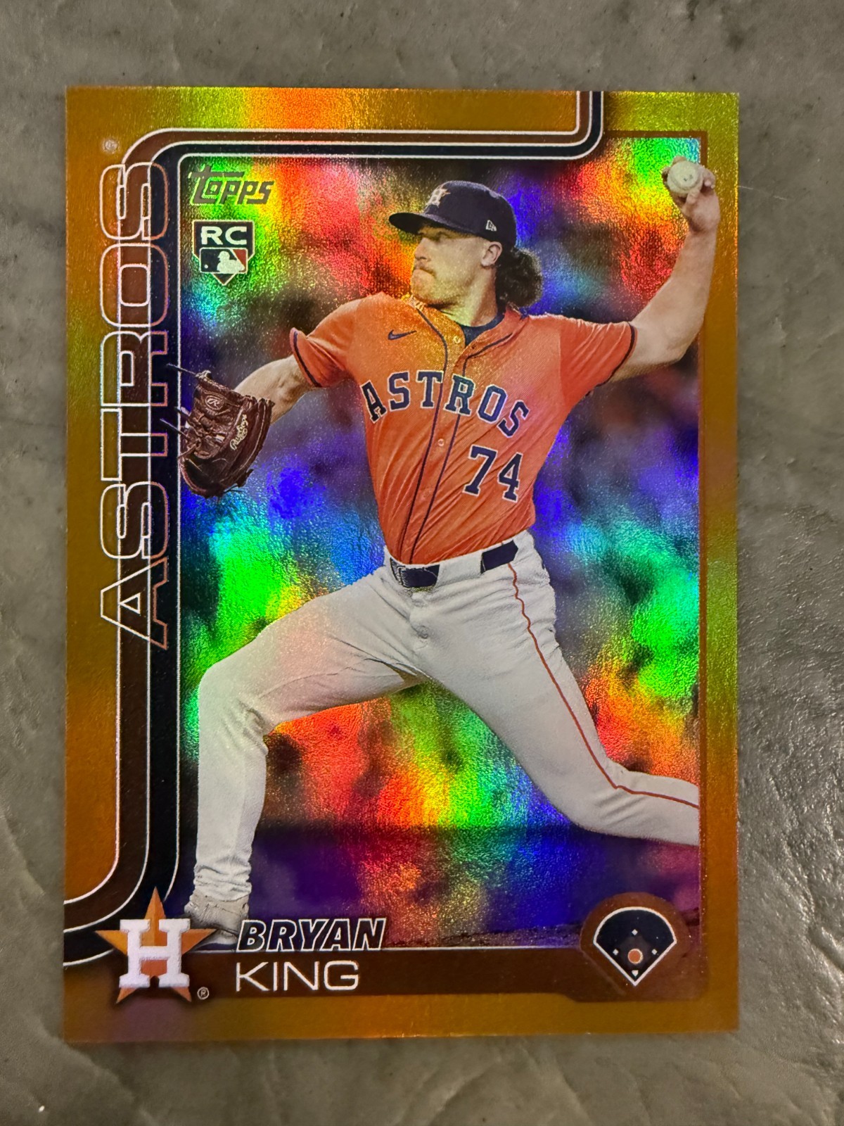 2025 Topps Update Series - Bryan King #US183 Gold Rainbow Foil 42/50 (RC)