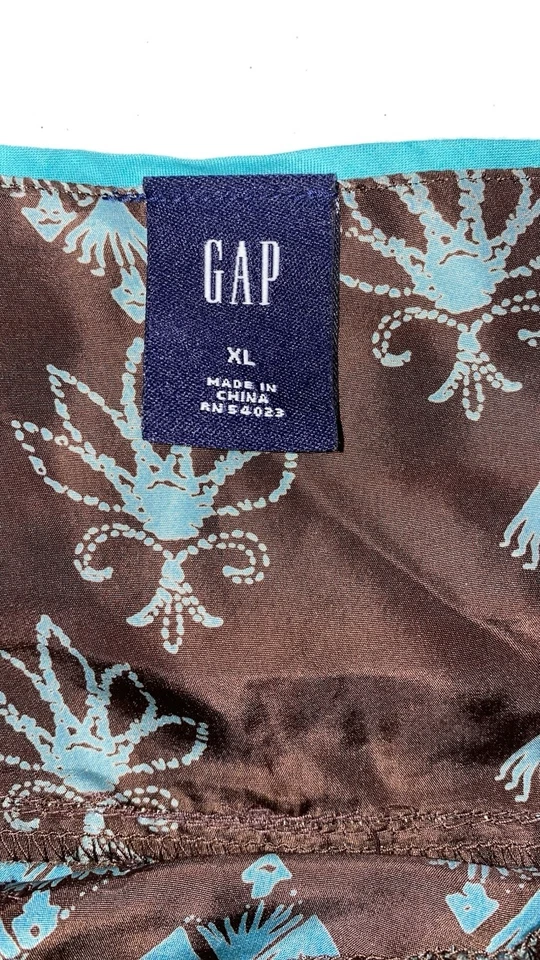 Camiseta sin mangas vintage Gap talla XL para mujer marrón floral con cuentas babydoll hada grunge coqueta Foto 3 de 4
