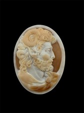 AMAZING SHELL CAMEO HANDMADE SATYR