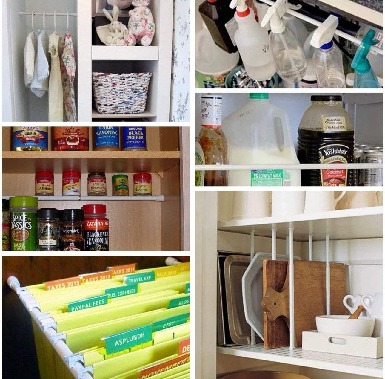 Adjustable Tension Rods Curtains Closets Coat Hanger Shoe Rack No Drill 2Pcs New