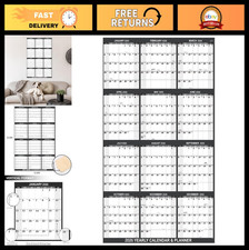 2026 Yearly Wall Calendar, Jan-Dec, 34.8"x22.8", Vertical Design, Round Stickers