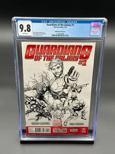Guardians of the Galaxy #1 CGC 9.8 (2013) - Steve McNiven Sketch Cover