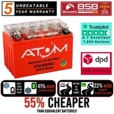 Suzuki GSF 400 Bandit 88-97 - YTX9-BS Atom Gel Motorcycle Battery
