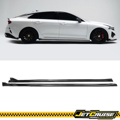 Fits 21-26 Kia K5 Side Skirts Extensions Rocker Panel Gloss Black PP