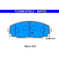 ATE 13.0460-5722.2 Bremsbelagsatz FüR Toyota Hiace Dyna Commuter 100 H1 H2 TRH2