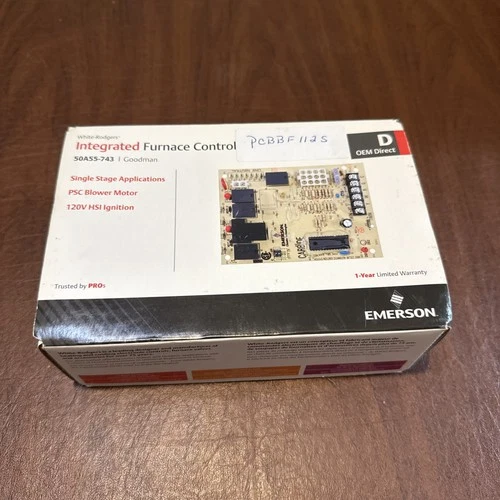 White Rodgers EMERSON 50A55-743 GOODMAN Integrated Furnace Control New