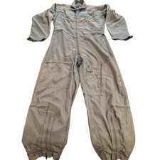 Vintage Military Flight Suit CWU-27/P Nomex Coveralls Olive Drab Green Jumpsuit