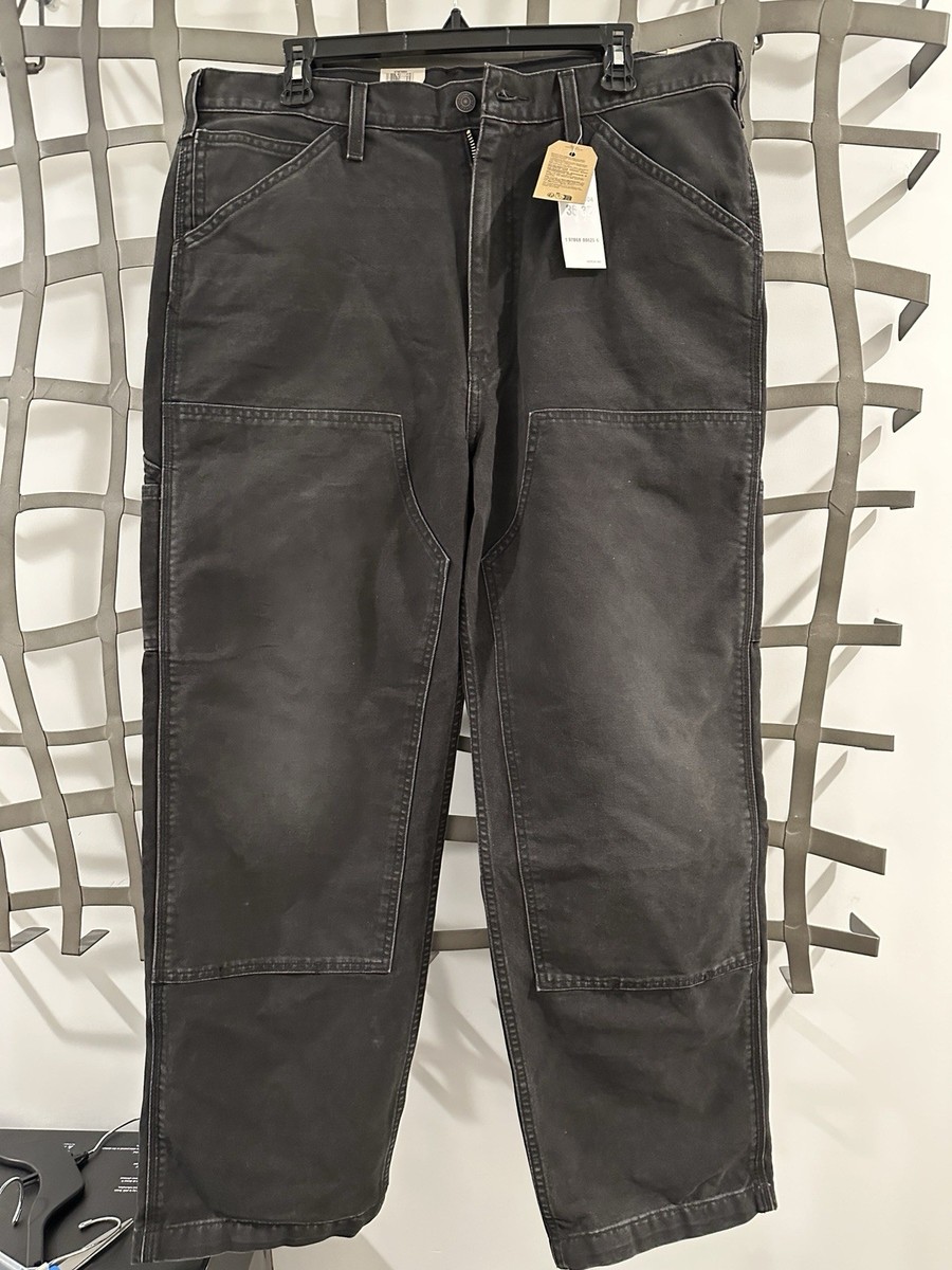 Levi's 568 ペイントスプラッター ダブルニー BEG W33 568™ Loose Straight Double-knee Carpenter Men's Pants - Black