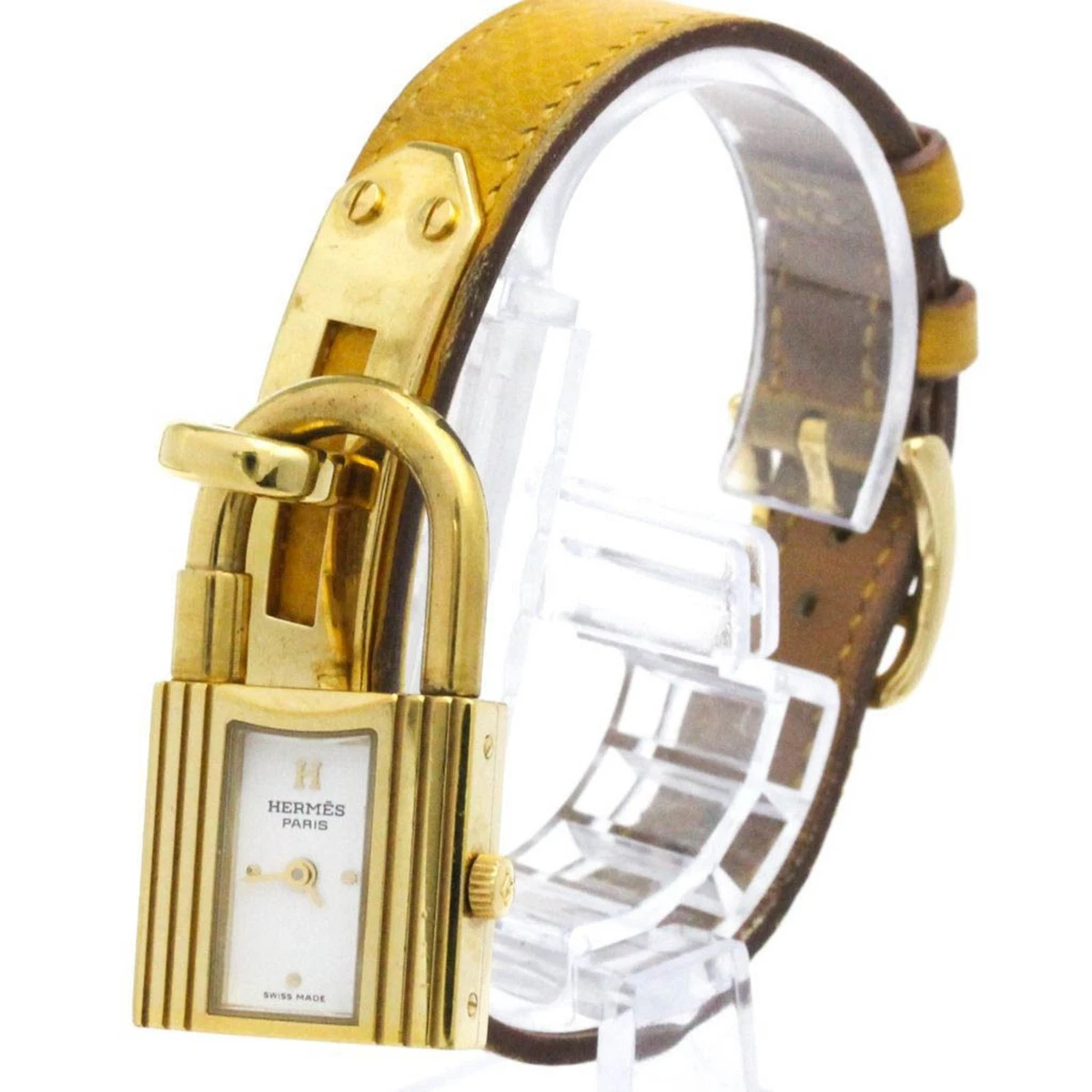 Vintage Hermes Kelly Watch Gold Plated White Face Limited Edition No Longer made Ladies Hermes Watch - Etsy main image 2