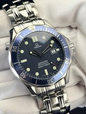 (Box/Papers) 41mm Omega Seamaster 300M GoldenEye Bond Watch 2541.80.00 Blue Dial