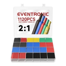 1120PCS Heat Shrink Tubing 2:1, Eventronic Electrical Wire Cable Wrap Assortm...