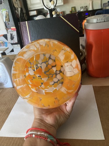 Orange Threshold Confetti Glass Egg Decor - Picture 4 of 4