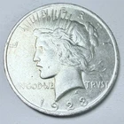 1922 PEACE SILVER DOLLAR 90% SILVER ABOUT UNCIRCULATED DETAILS FREE SHIP #9667