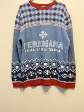 NWOT Teremana Sweater Men’s XL Holiday Knit Promo Tequila Blue Red White Ugly