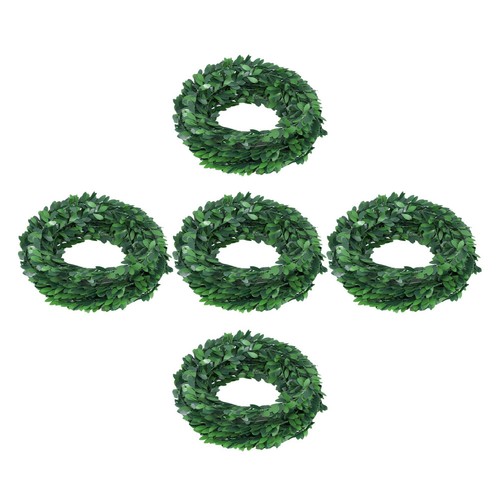  5-częściowy zestaw sztucznych przęseł z zielonymi liśćmi: sztuczne 7,5 m długości - Zdjęcie 10 z 12