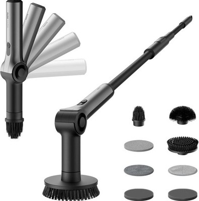 HOTO Flexi Cordless Electric Spin Scrubber, Adjustable Angle