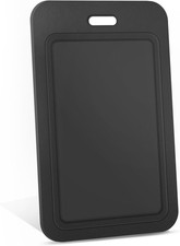 3 Pack Sliding ID Badge Holders Black Plastic Vertical ID Card Holder