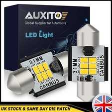 AUXITO 31MM Festoon DE3175 LED Interior Map Light Bulb 6000K White DE3425 DE3021